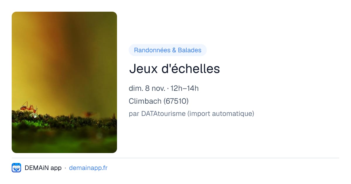 Jeux d'échelles — Climbach