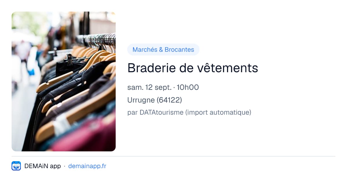 Braderie de vêtements — Urrugne