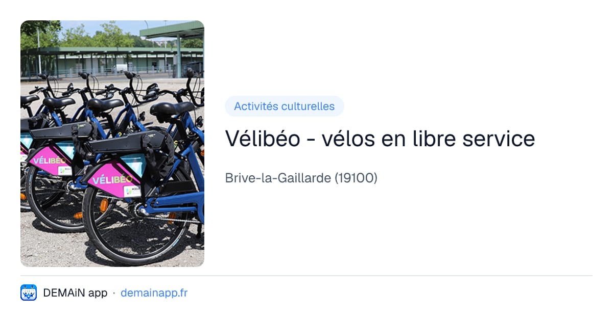 Vélibéo - vélos en libre service — Brive-la-Gaillarde