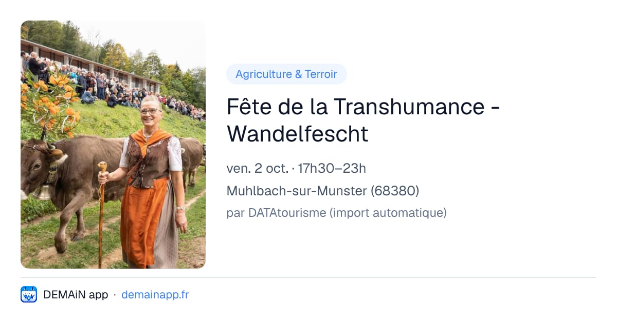 Fête de la Transhumance - Wandelfescht — Muhlbach-sur-Munster
