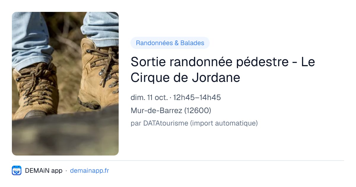 Sortie randonnée pédestre - Le Cirque de Jordane — Mur-de-Barrez