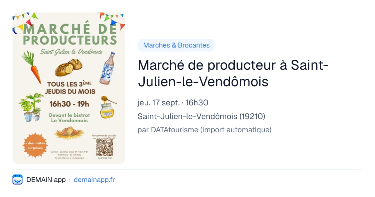 Marché de producteur à Saint-Julien-le-Vendômois — Saint-Julien-le-Vendômois
