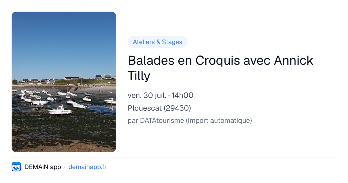 Balades en Croquis avec Annick Tilly — Plouescat