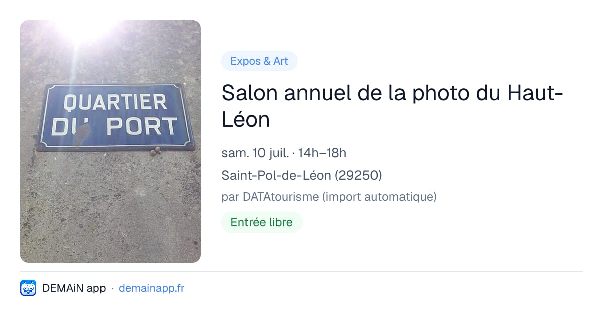 Salon annuel de la photo du Haut-Léon — Saint-Pol-de-Léon