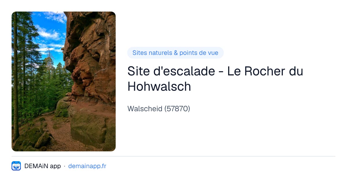 Site d'escalade - Le Rocher du Hohwalsch — Walscheid