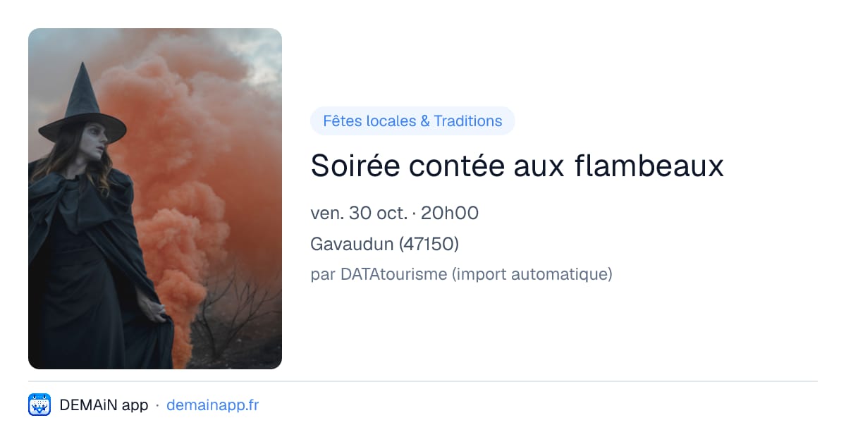 Soirée contée aux flambeaux — Gavaudun
