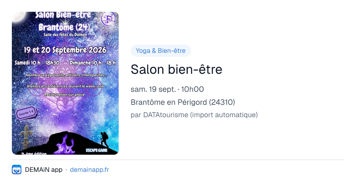 Salon bien-être — Brantôme en Périgord