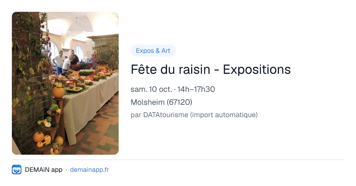 Fête du raisin - Expositions — Molsheim