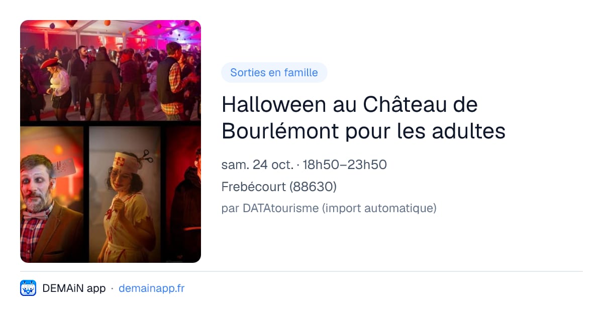 Halloween au Château de Bourlémont pour les adultes — Frebécourt