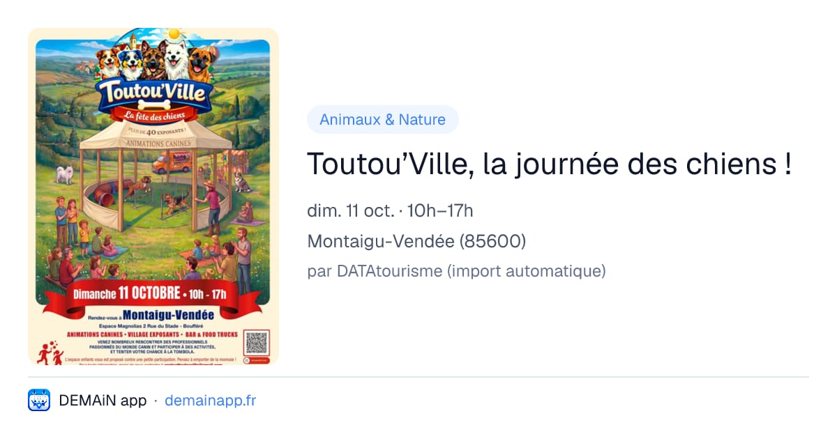 Toutou’Ville, la journée des chiens ! — Montaigu-Vendée