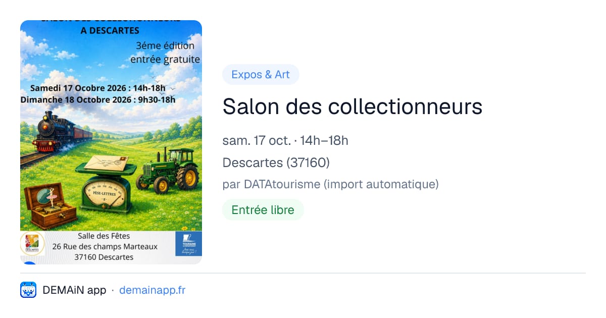 Salon des collectionneurs — Descartes