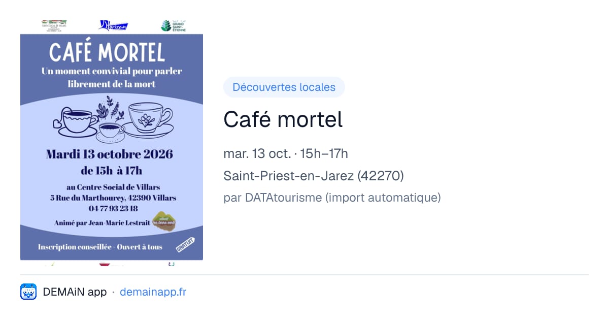 Café mortel — Saint-Priest-en-Jarez