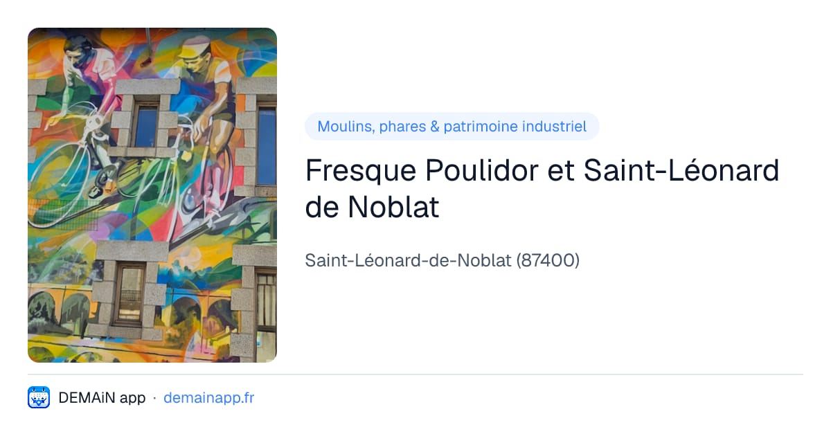 Fresque Poulidor et Saint-Léonard de Noblat — Saint-Léonard-de-Noblat