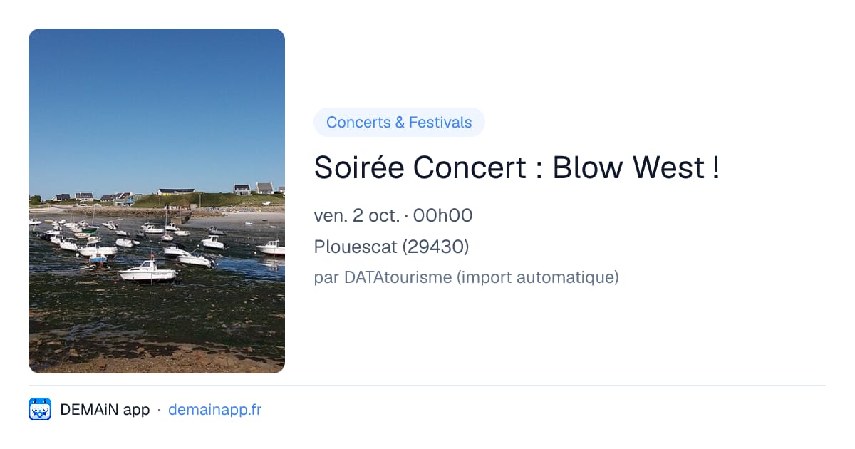 Soirée Concert : Blow West ! — Plouescat