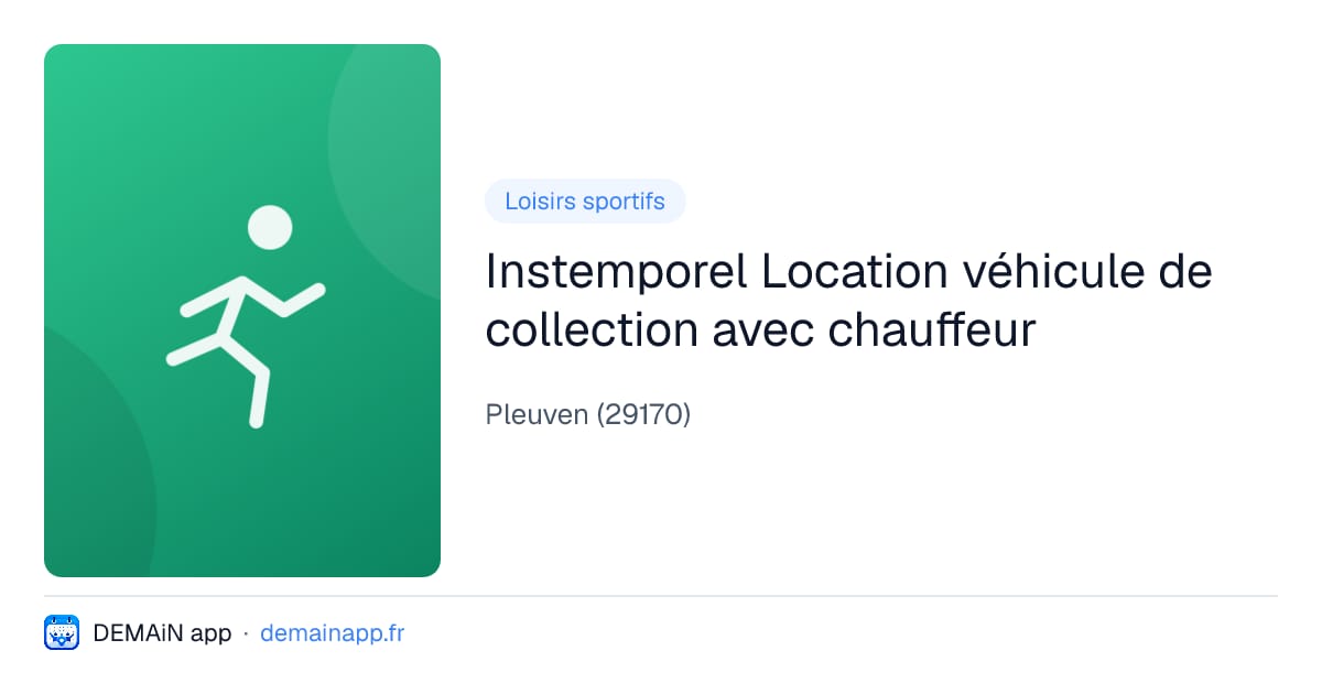 Instemporel Location véhicule de collection avec chauffeur — Pleuven