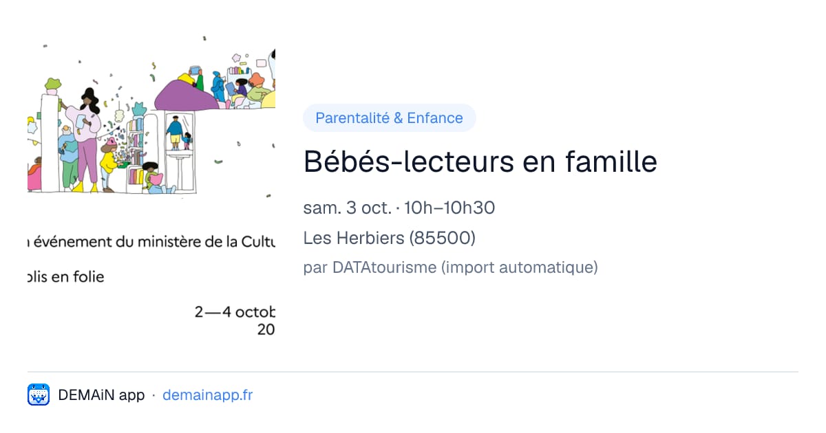 Bébés-lecteurs en famille — Les Herbiers