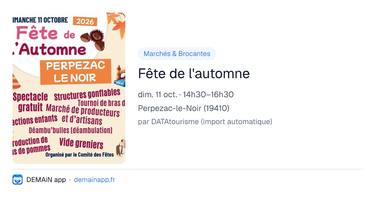 Fête de l'automne — Perpezac-le-Noir