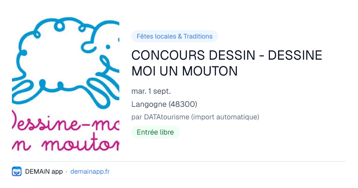 CONCOURS DESSIN - DESSINE MOI UN MOUTON — Langogne