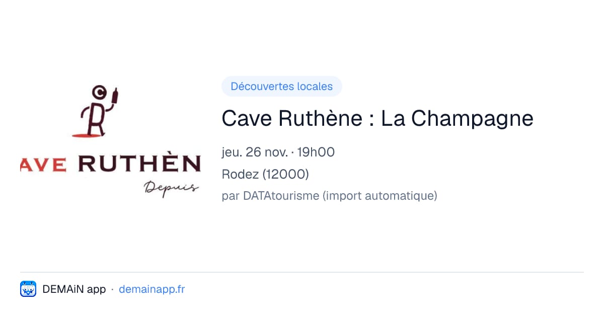 Cave Ruthène : La Champagne — Rodez
