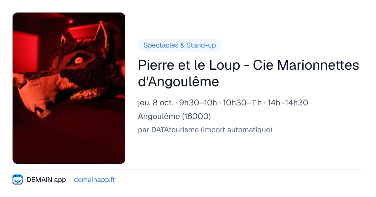 Pierre et le Loup - Cie Marionnettes d'Angoulême — Angoulême