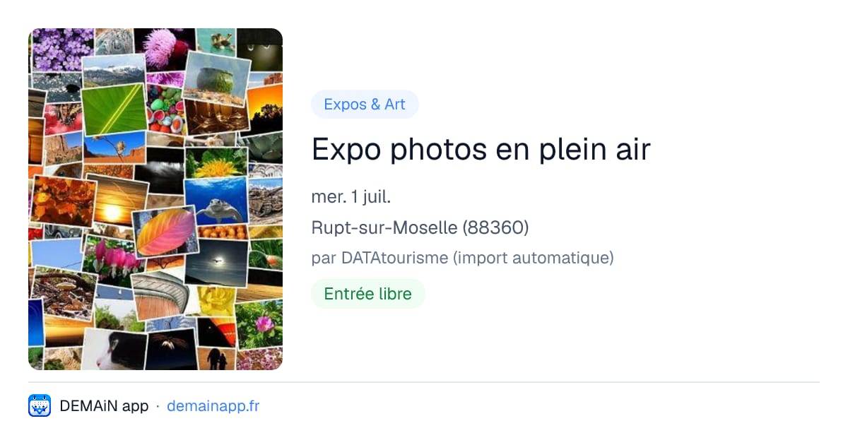 Expo photos en plein air — Rupt-sur-Moselle