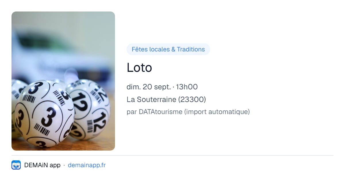 Loto — La Souterraine