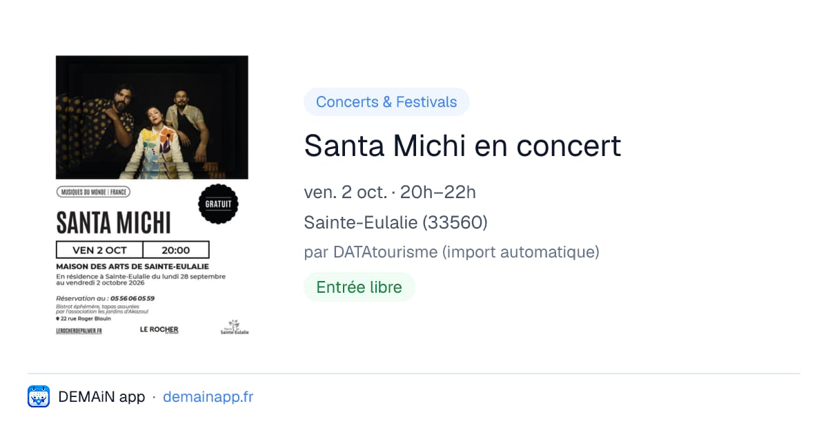 Santa Michi en concert — Sainte-Eulalie