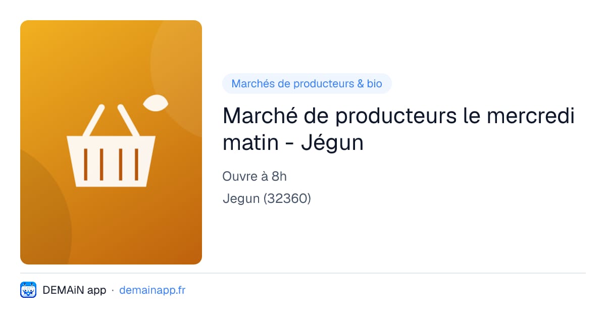 Marché de producteurs le mercredi matin - Jégun — Jegun