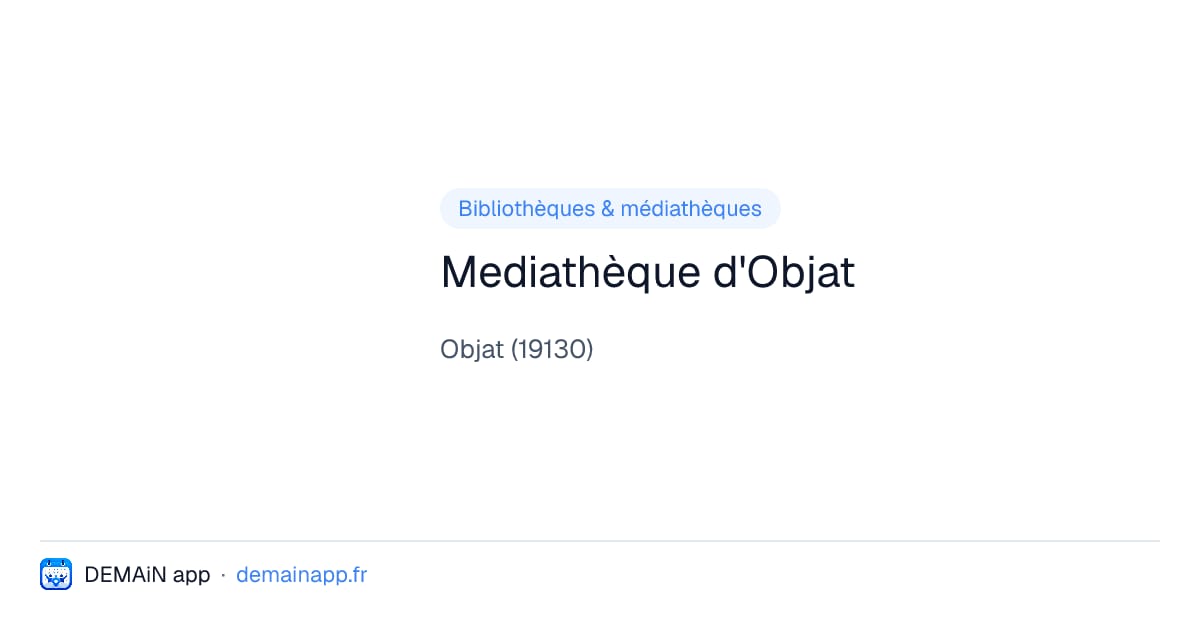 Mediathèque d'Objat — Objat