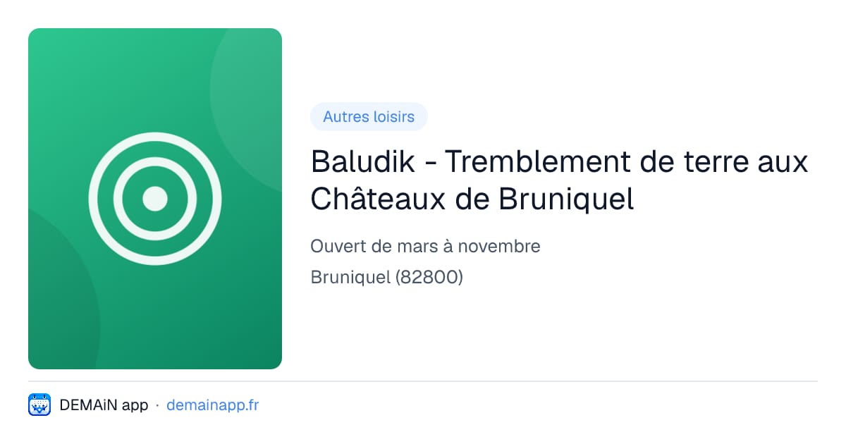 Baludik - Tremblement de terre aux Châteaux de Bruniquel — Bruniquel