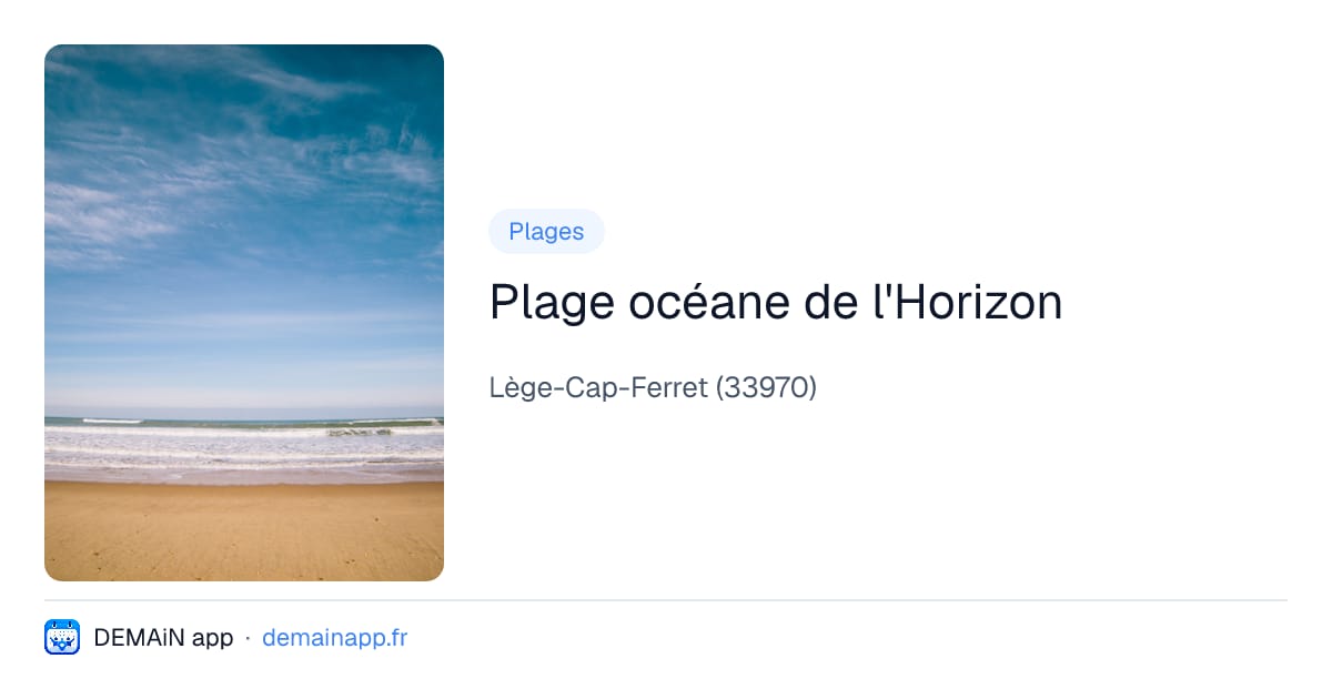 Plage océane de l'Horizon — Lège-Cap-Ferret