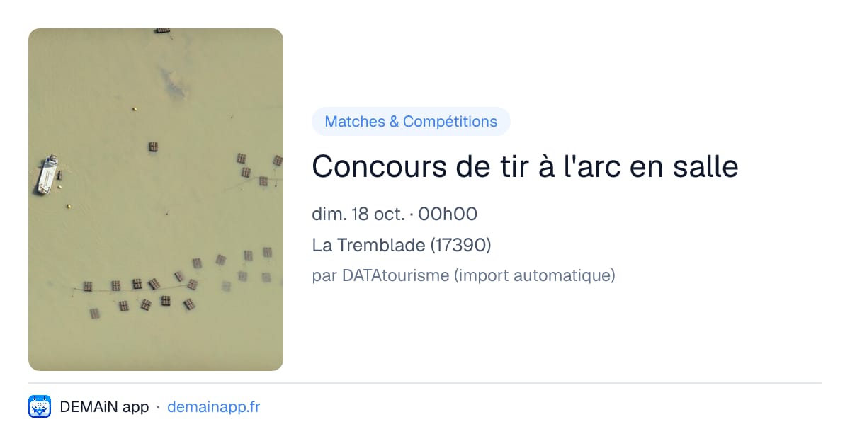 Concours de tir à l'arc en salle — La Tremblade