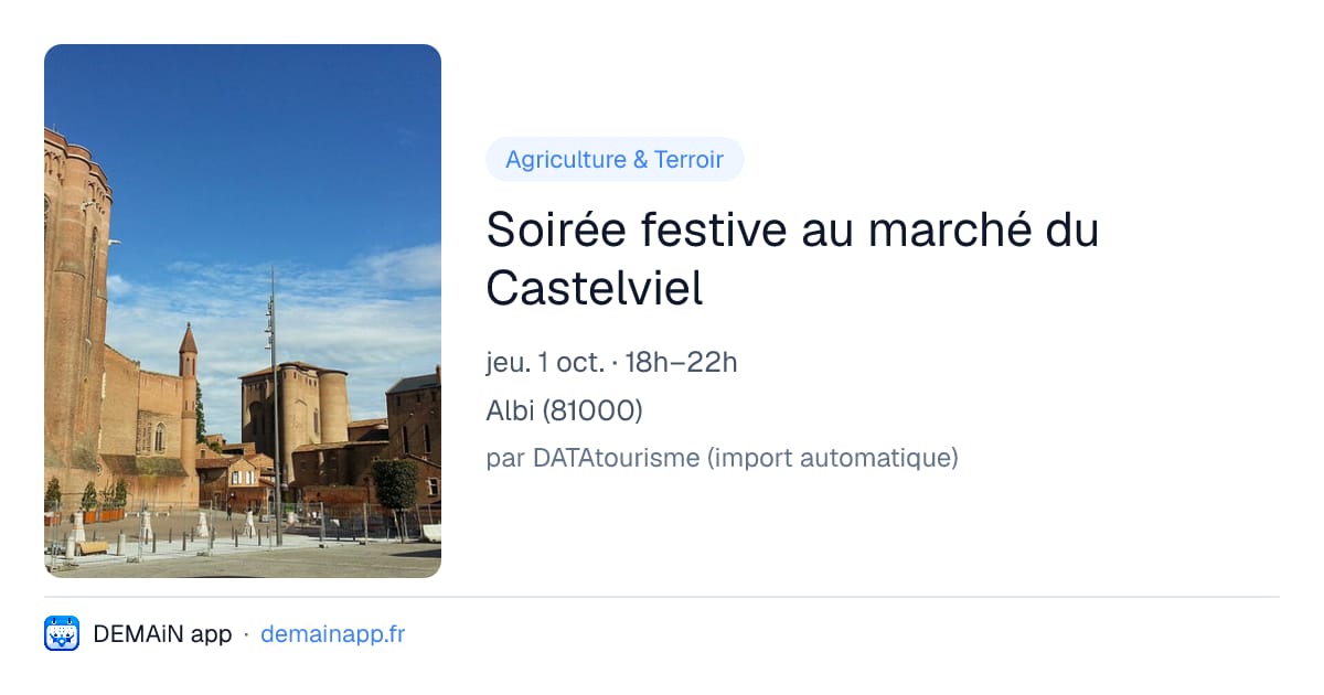 Soirée festive au marché du Castelviel — Albi