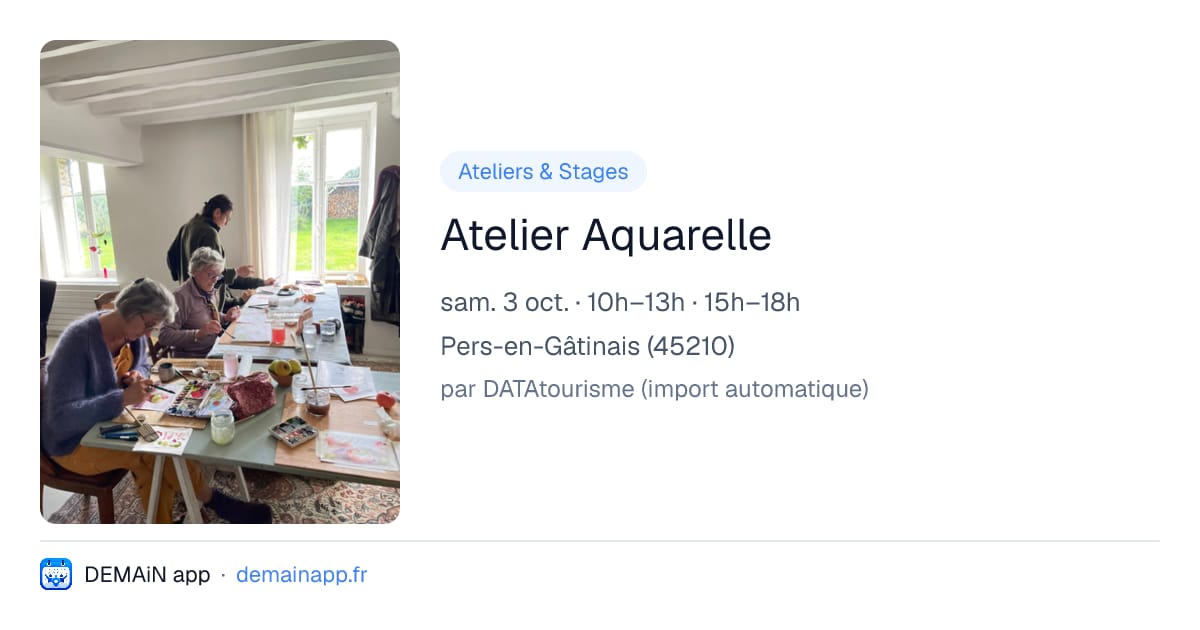 Atelier Aquarelle — Pers-en-Gâtinais
