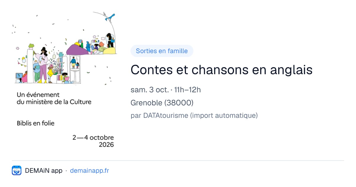 Contes et chansons en anglais — Grenoble