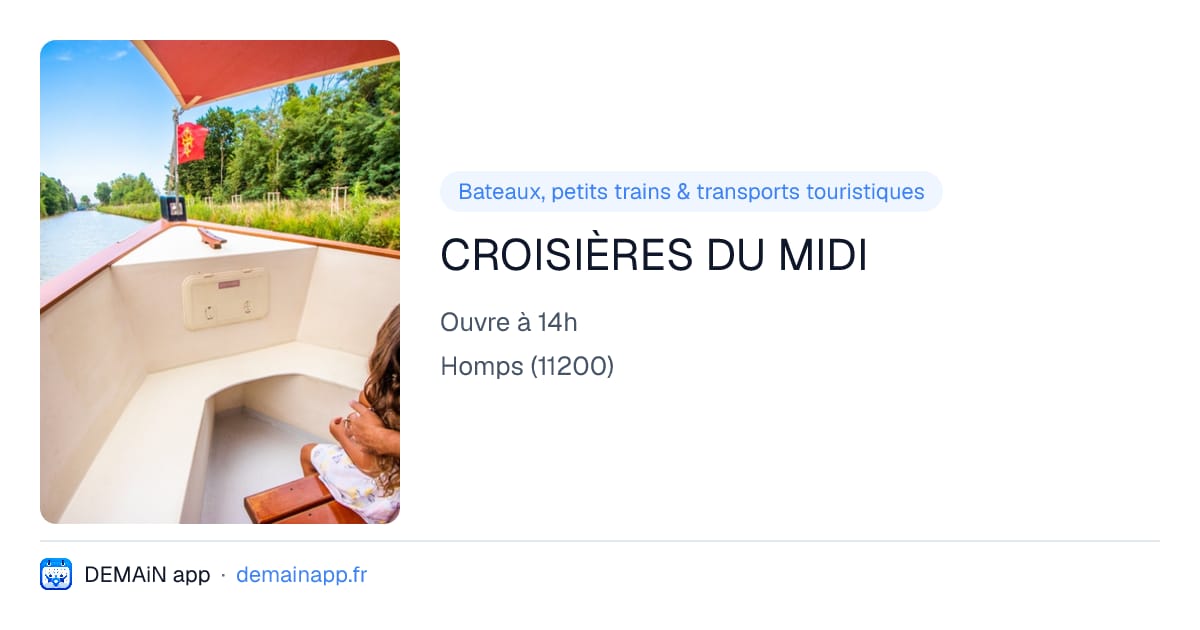 CROISIÈRES DU MIDI — Homps