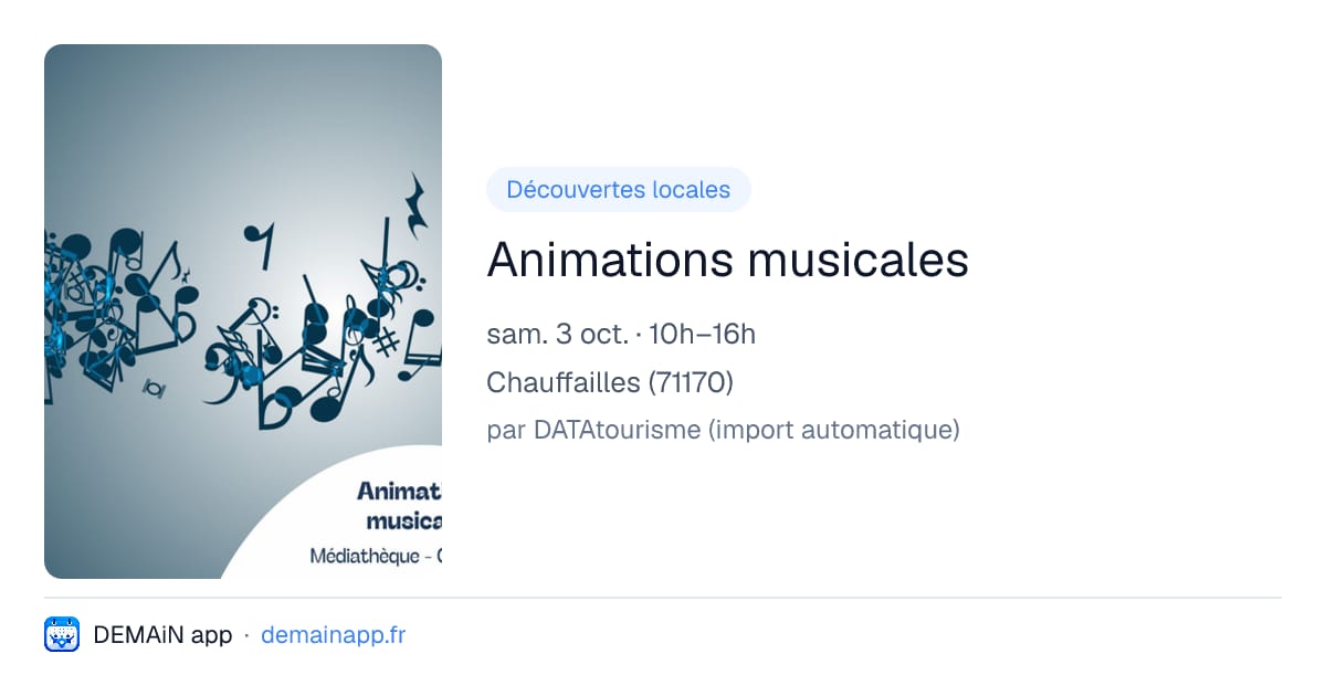 Animations musicales — Chauffailles