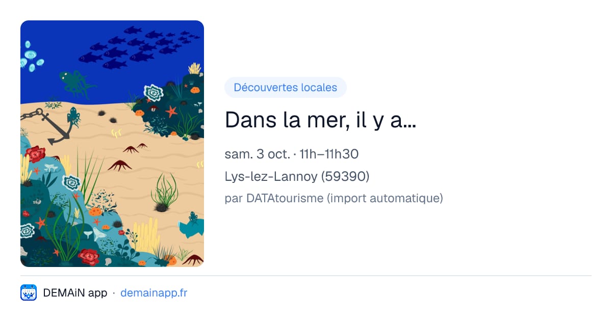 Dans la mer, il y a... — Lys-lez-Lannoy