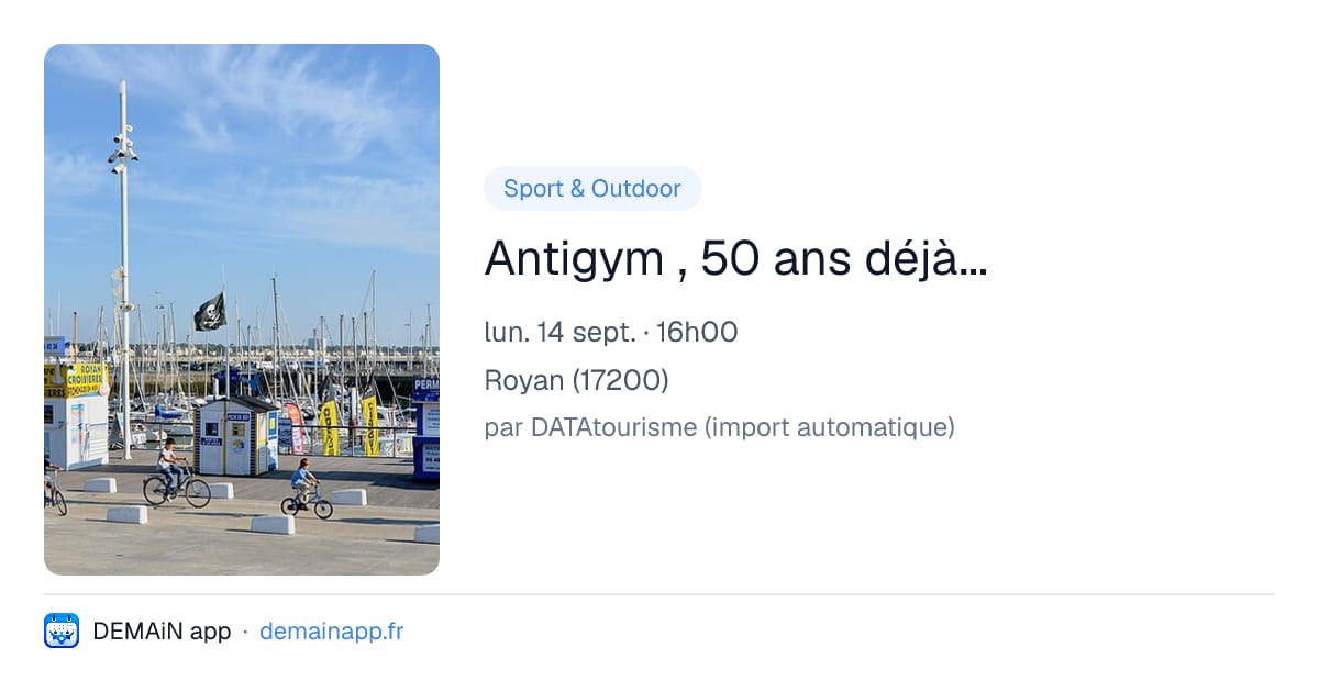 Antigym , 50 ans déjà... — Royan