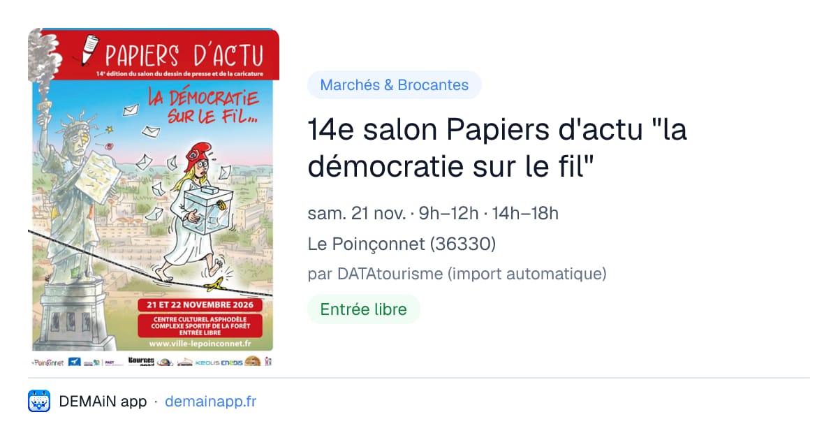 14e salon Papiers d'actu "la démocratie sur le fil" — Le Poinçonnet