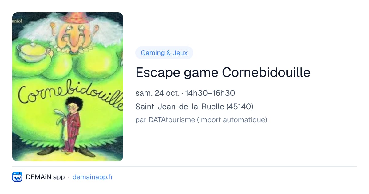 Escape game Cornebidouille — Saint-Jean-de-la-Ruelle