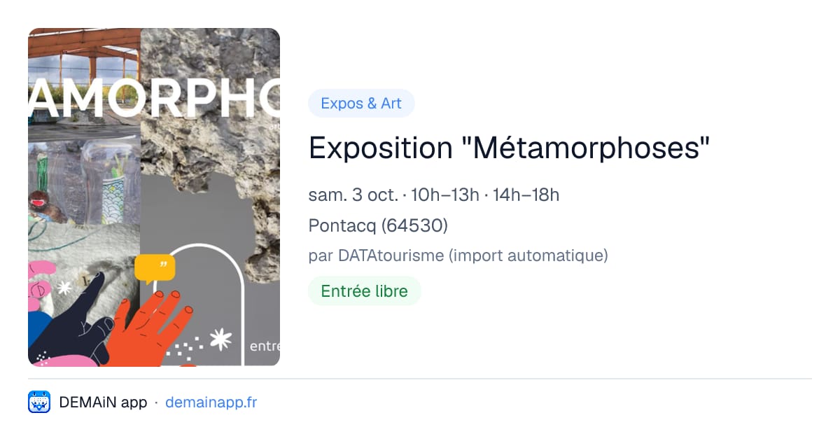 Exposition "Métamorphoses" — Pontacq