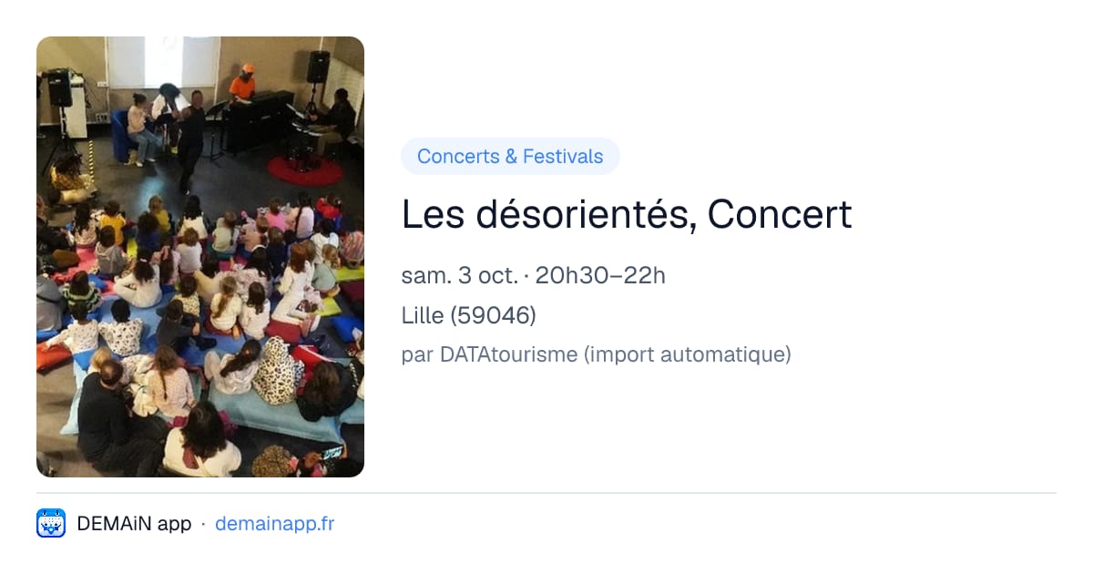Les désorientés, Concert — Lille