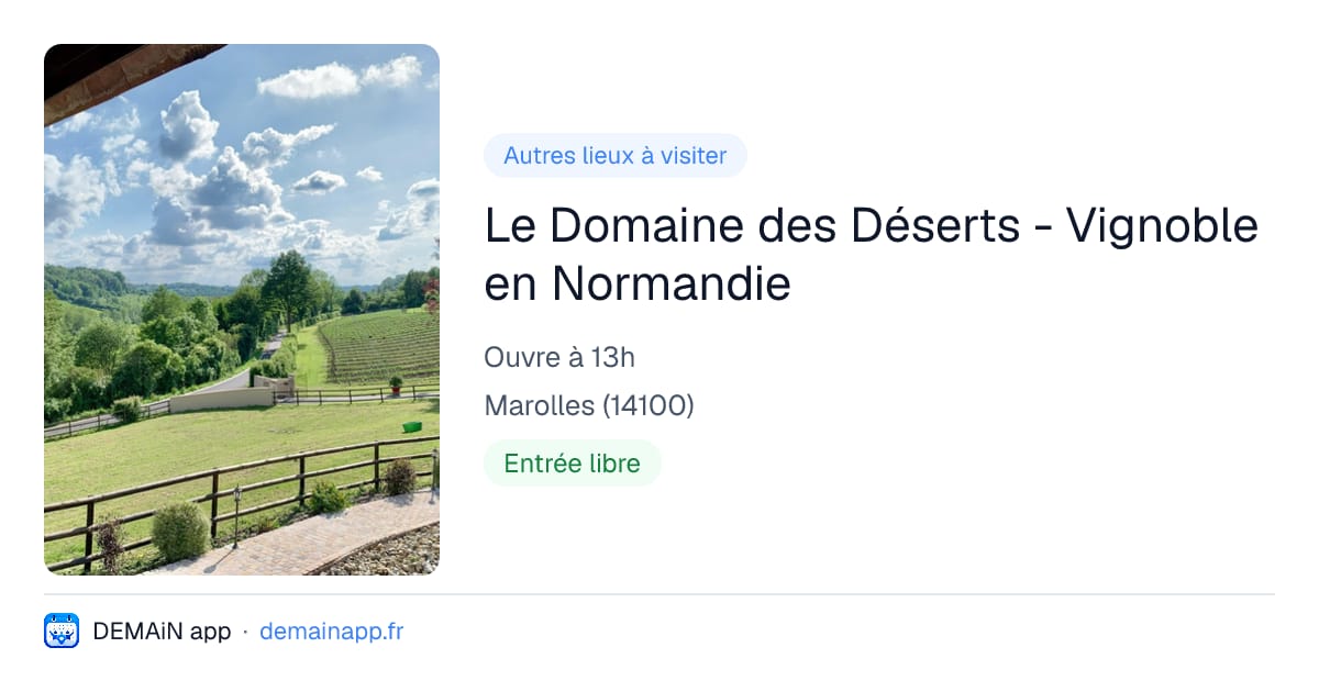 Le Domaine des Déserts - Vignoble en Normandie — Marolles