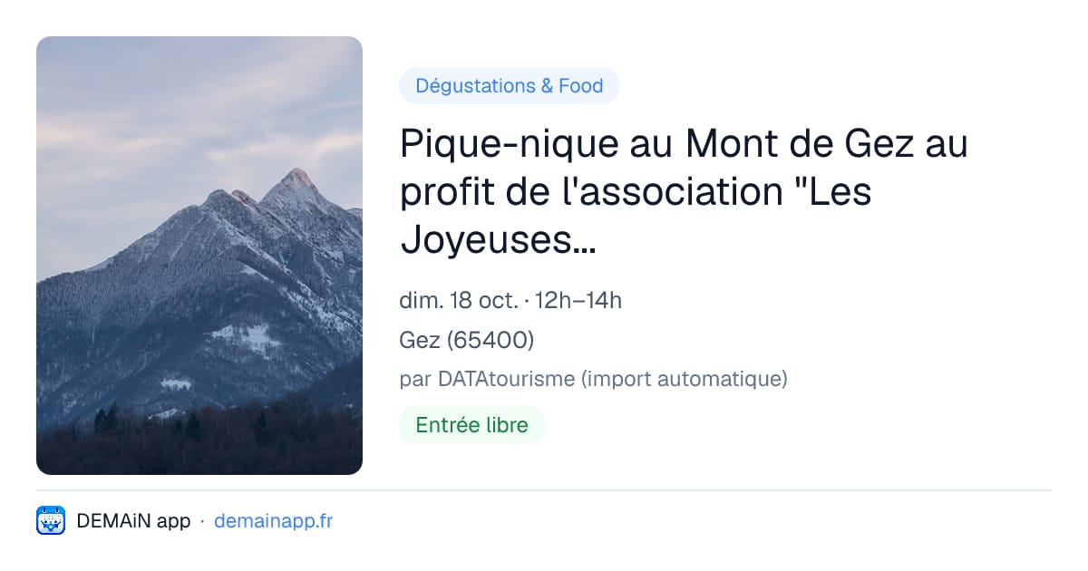 Pique-nique au Mont de Gez au profit de l'association "Les Joyeuses Joëlettes" — Gez