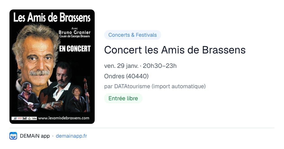 Concert les Amis de Brassens — Ondres