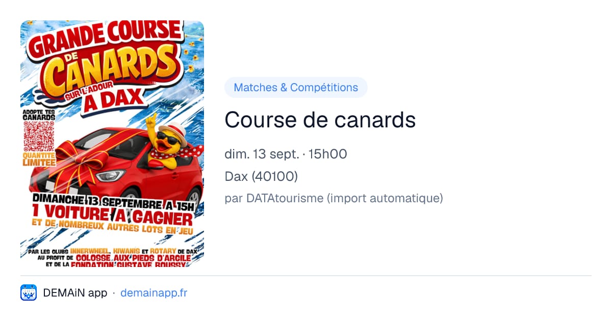 Course de canards — Dax