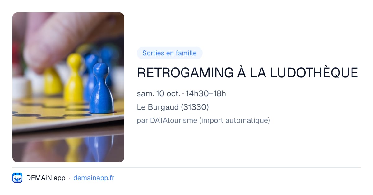 RETROGAMING À LA LUDOTHÈQUE — Le Burgaud