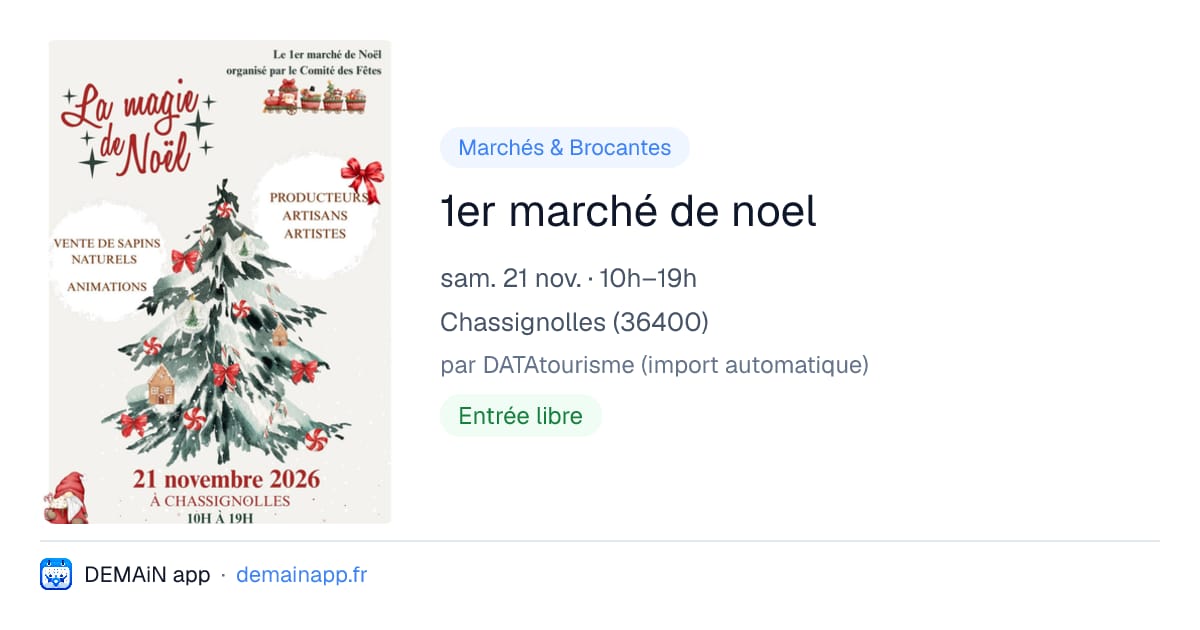 1er marché de noel — Chassignolles