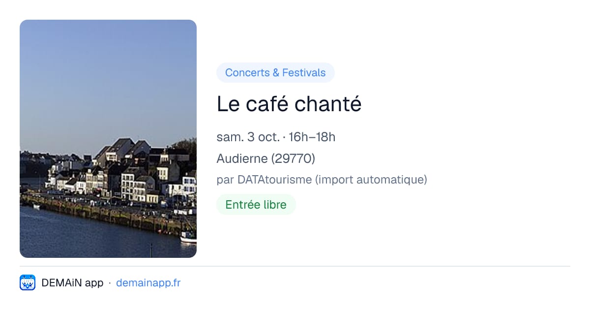 Le café chanté — Audierne